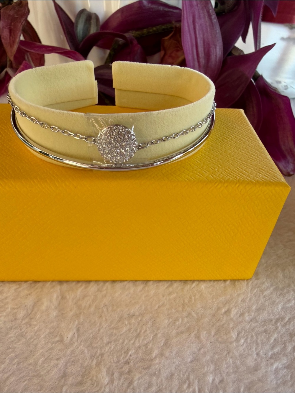 Swarovski Sublima Bangle Bracelet, Rhodium Finish, Clear Crystals